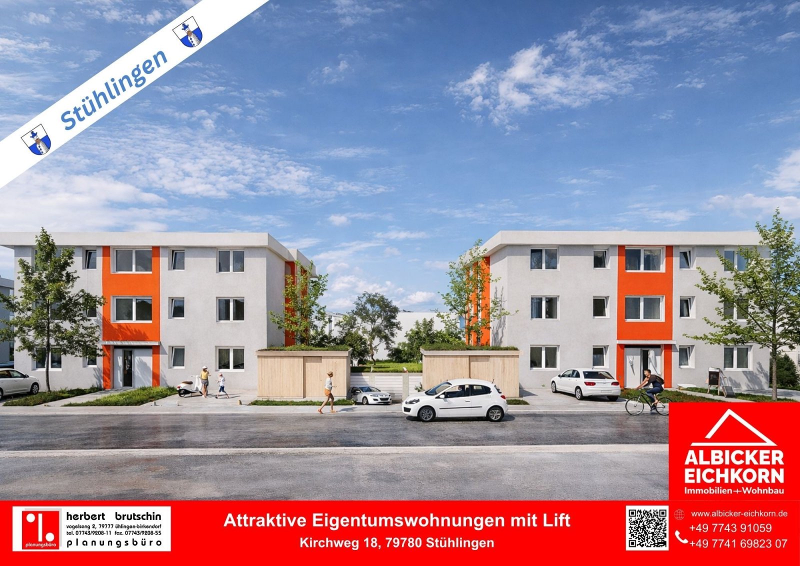Stühlingen: 3 Zi. Erdgeschoss mit Terrasse ca. 87 m²-Wohnung Nr. 1-Kirchweg 18-79780 Stühlingen -Neubau 