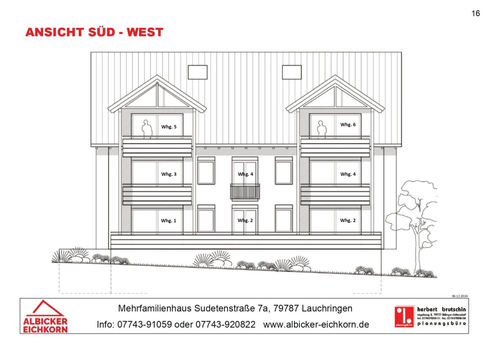 Süd-West Terrassen und Balkone