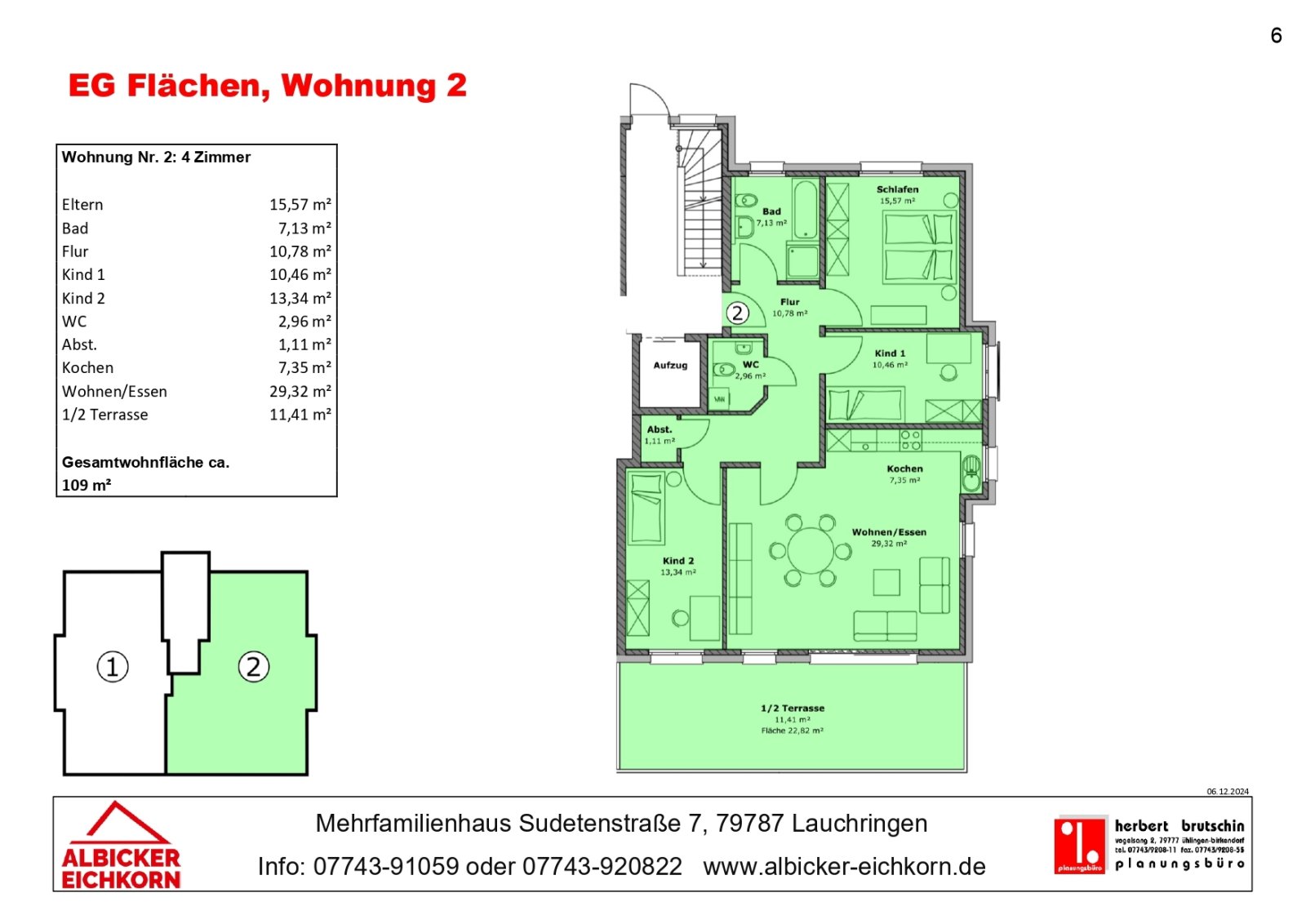 Grundriss Erdgeschoss Whg. 2