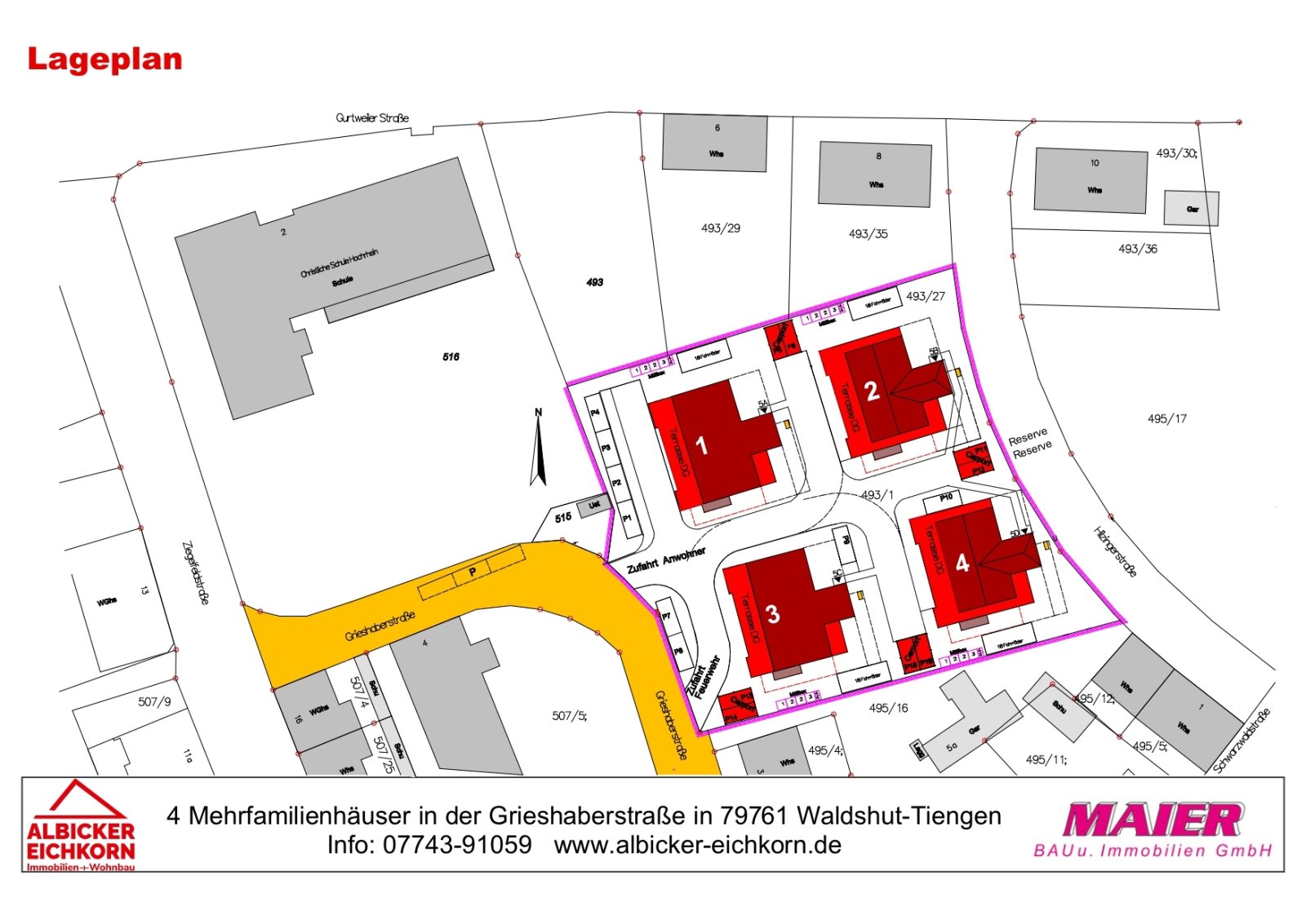 Lageplan: 1. Bauabschnitt Haus 3