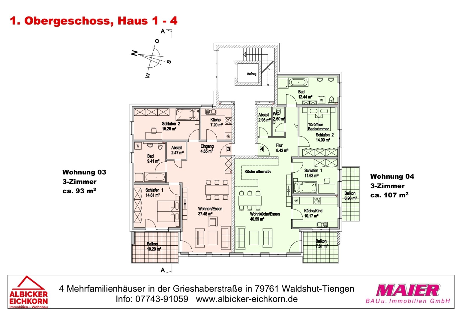 Haus 3: Übersicht Obergeschoss 1