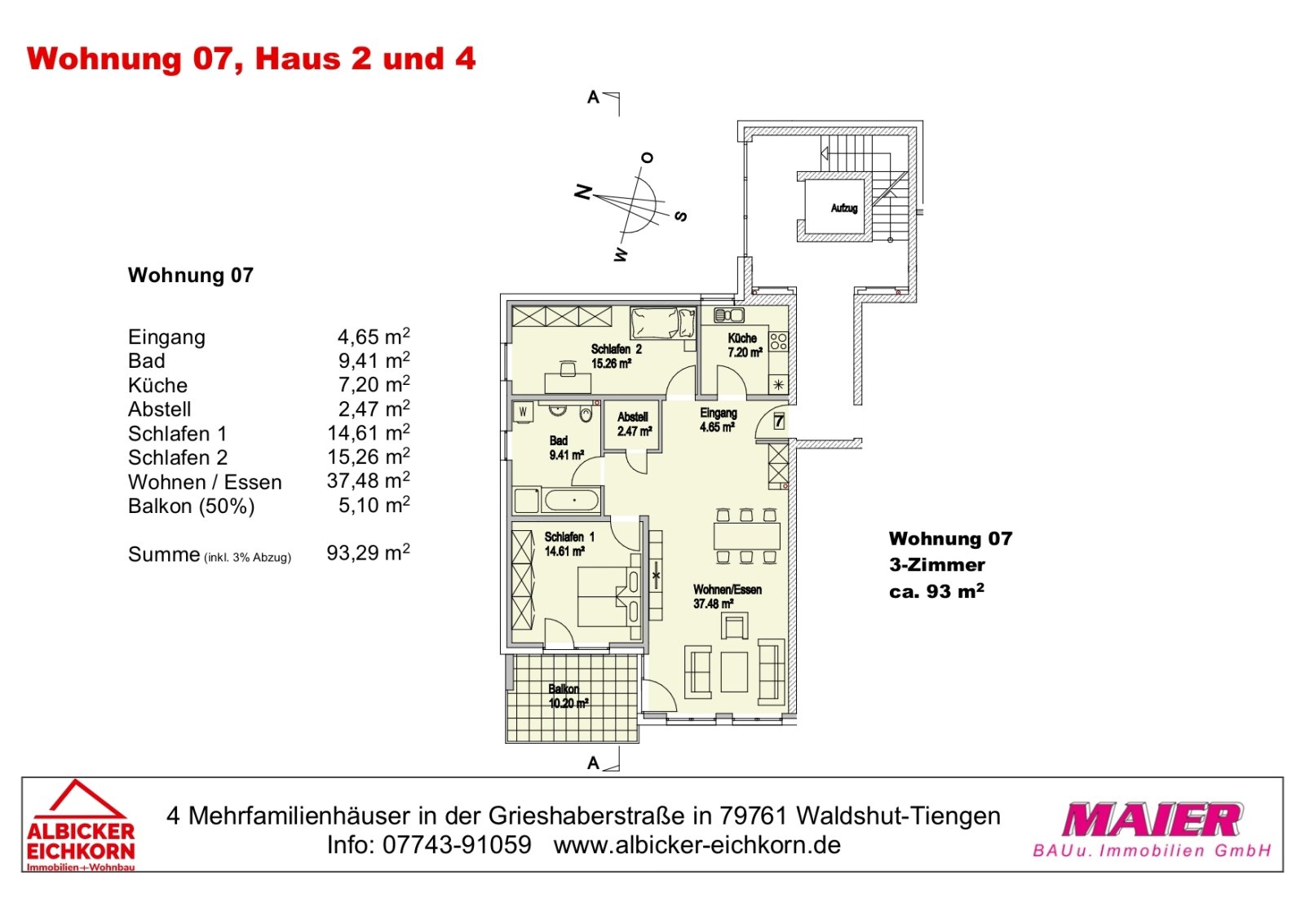 Haus 4: Obergeschoss 3 Wohnung 7