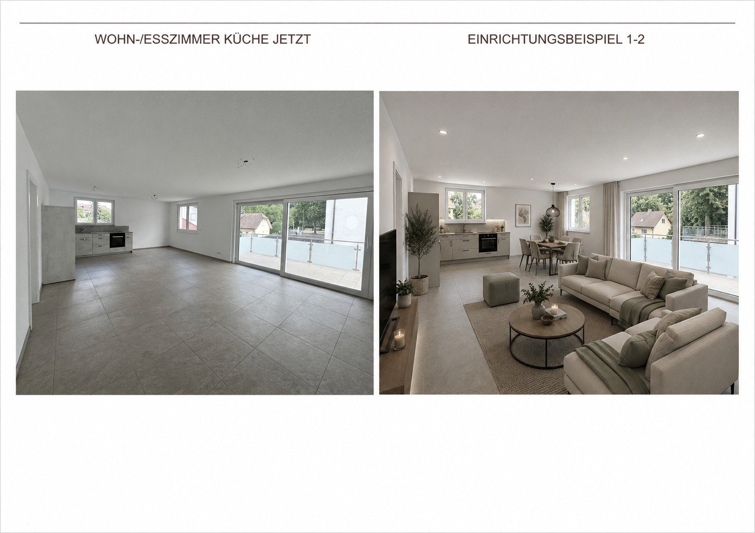 Wohn-Esszimmer Küche Variante 1