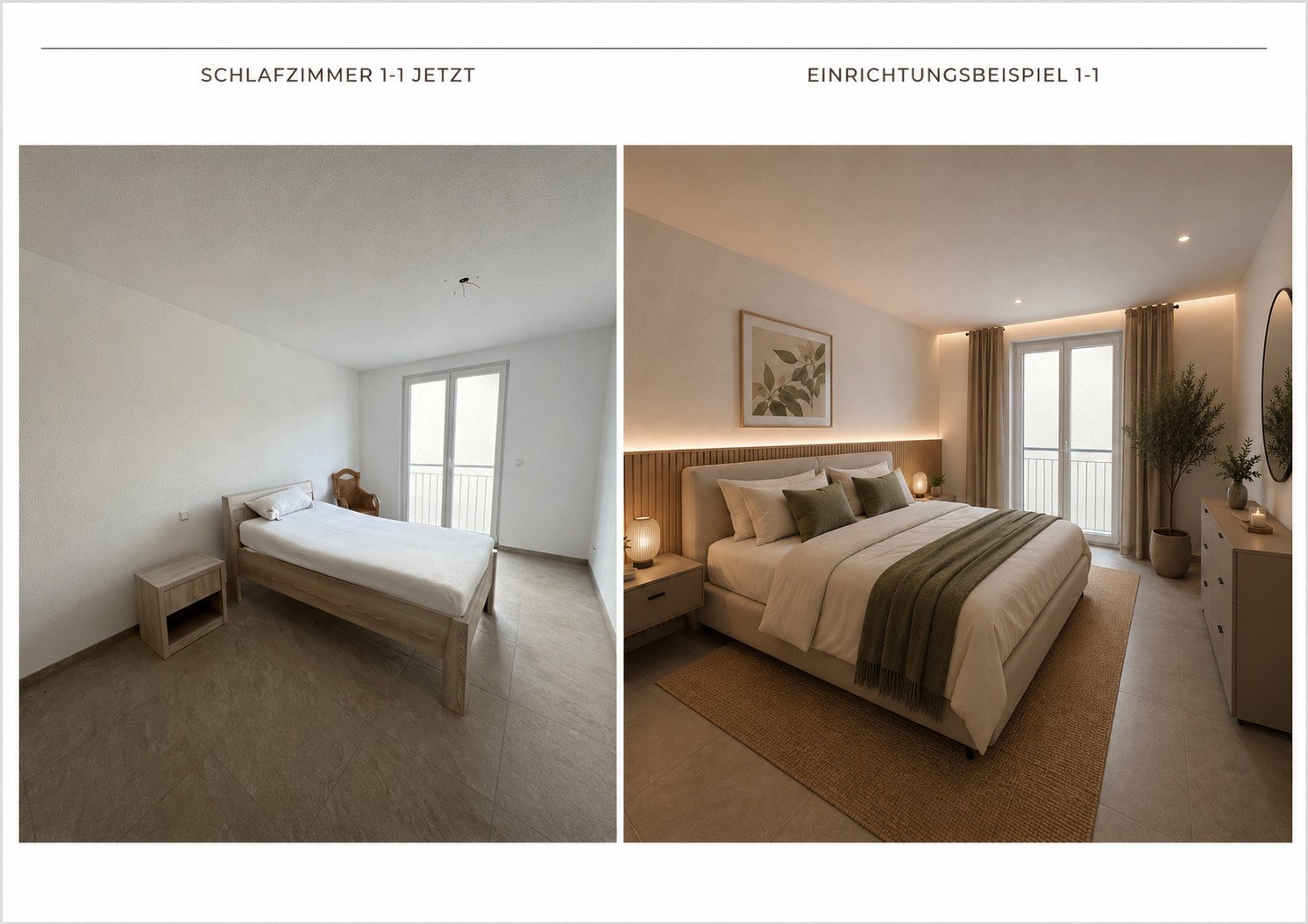 Schlafzimmer 1: Lage Osten