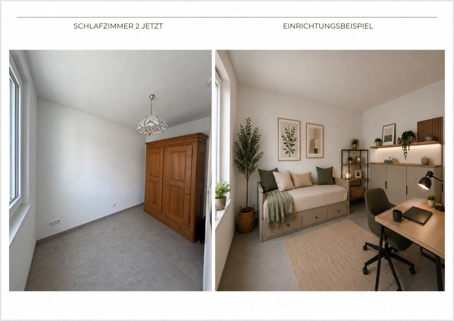 Schlafzimmer/Büro/Gästezimmer: Lage Süden