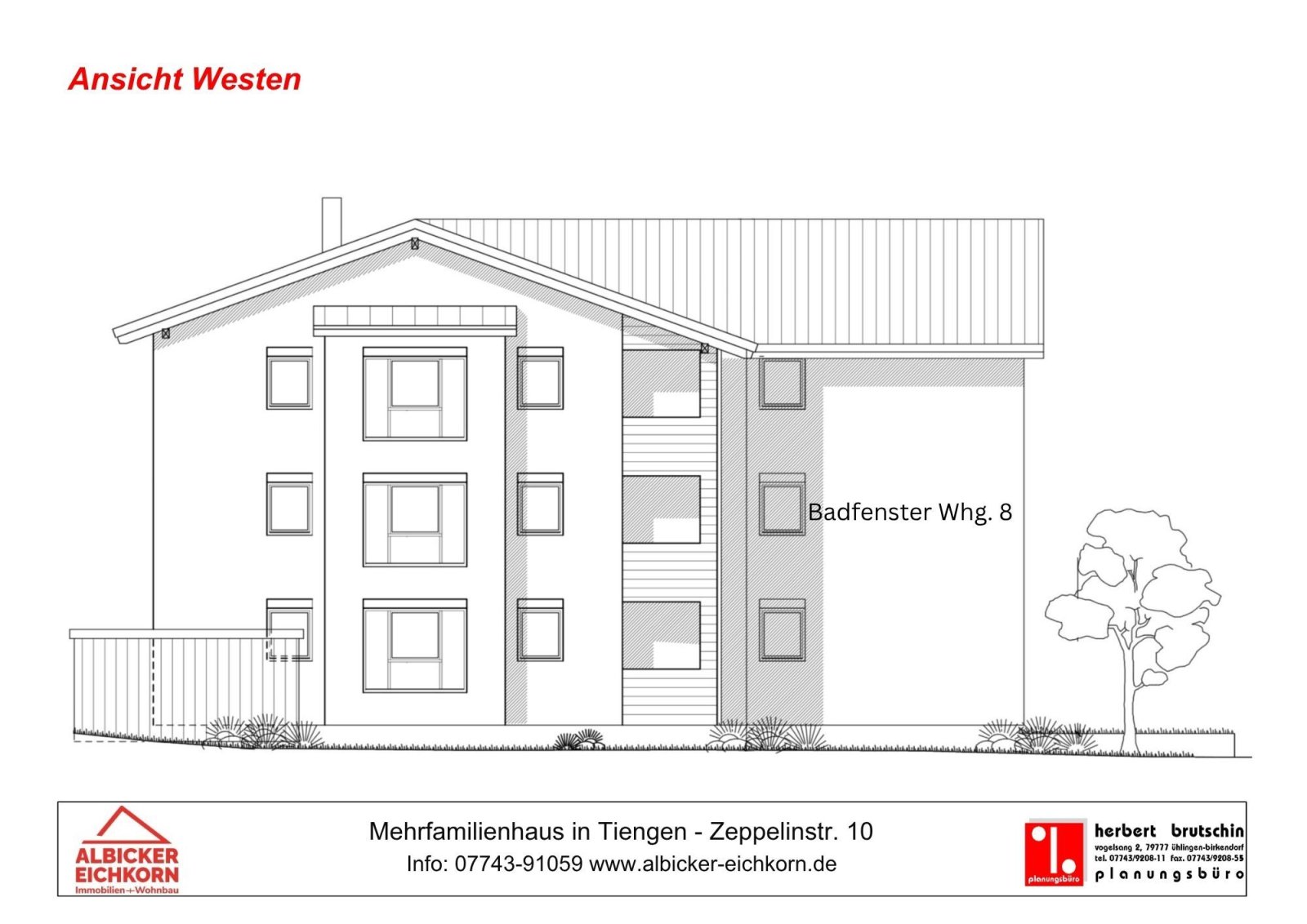 Ansicht Westen: Badfenster