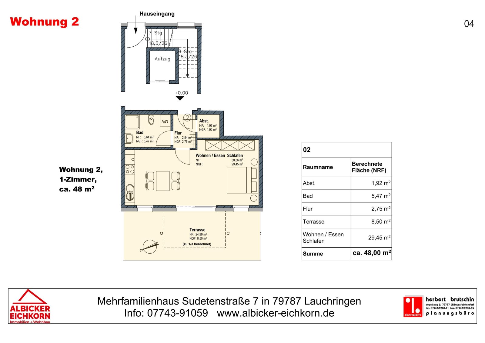 Whg. 2 mit Terrasse im EG Whg. 2 mit Terrasse im EG